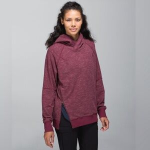 Lululemon Om & Roam Heathered marble rust berry hoodie sweatshirt with Zippers
